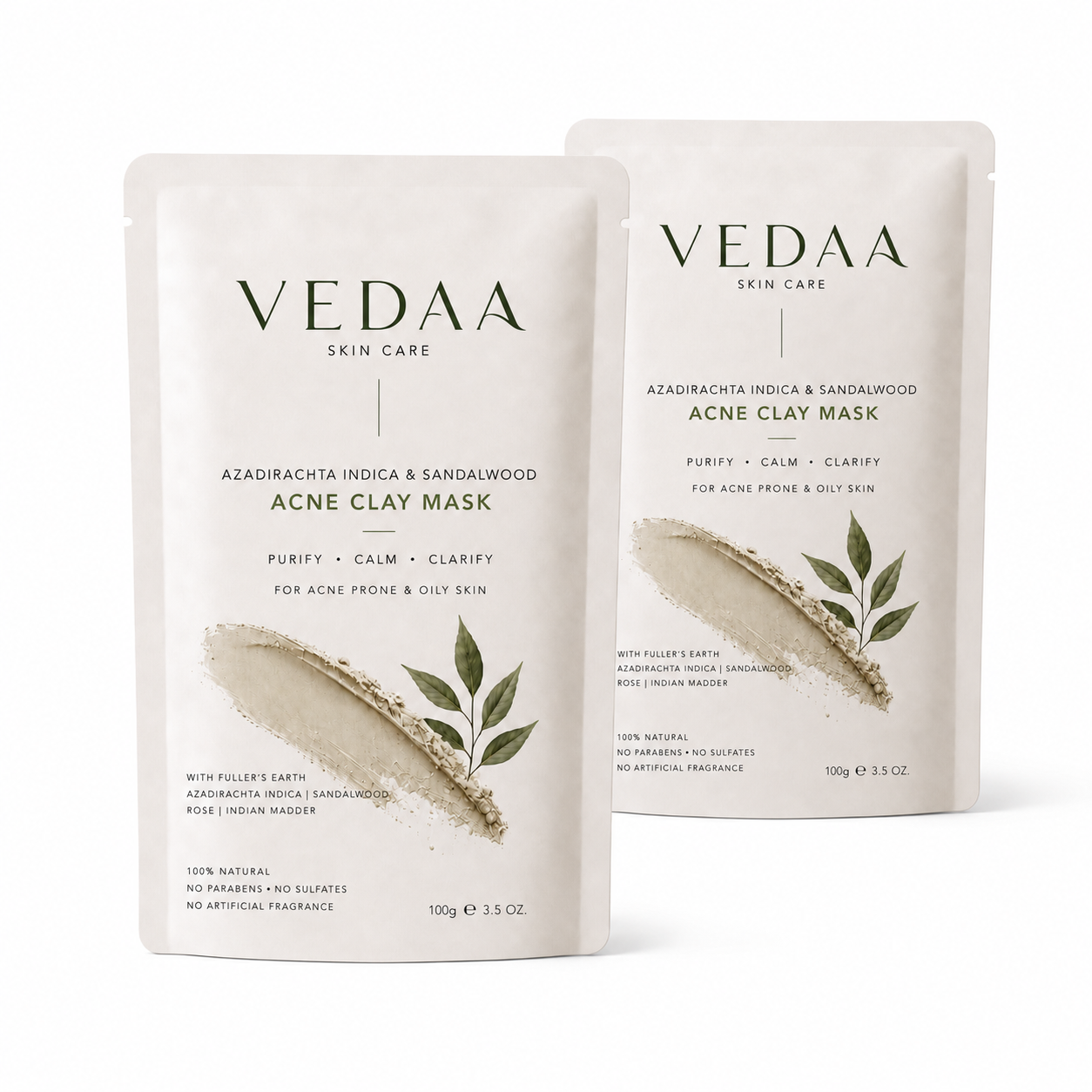 Vedaa Clarify Skin Reset Clay Treatment- 2 Pack