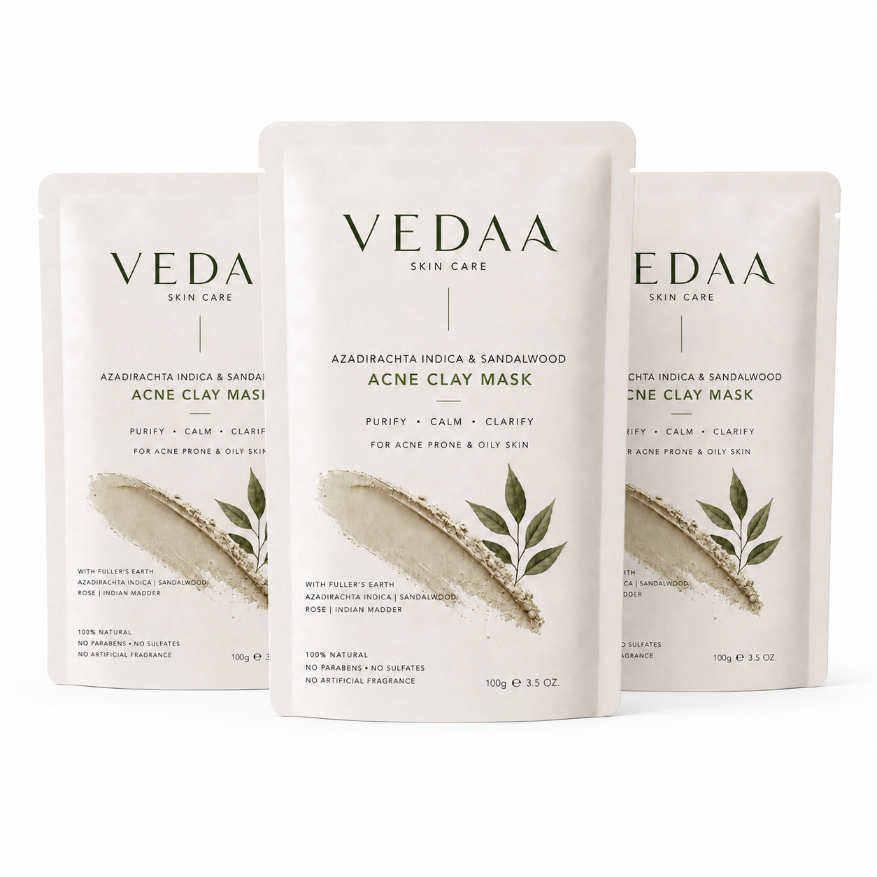 Vedaa Clarify Skin Reset Clay Treatment- 3 Pack