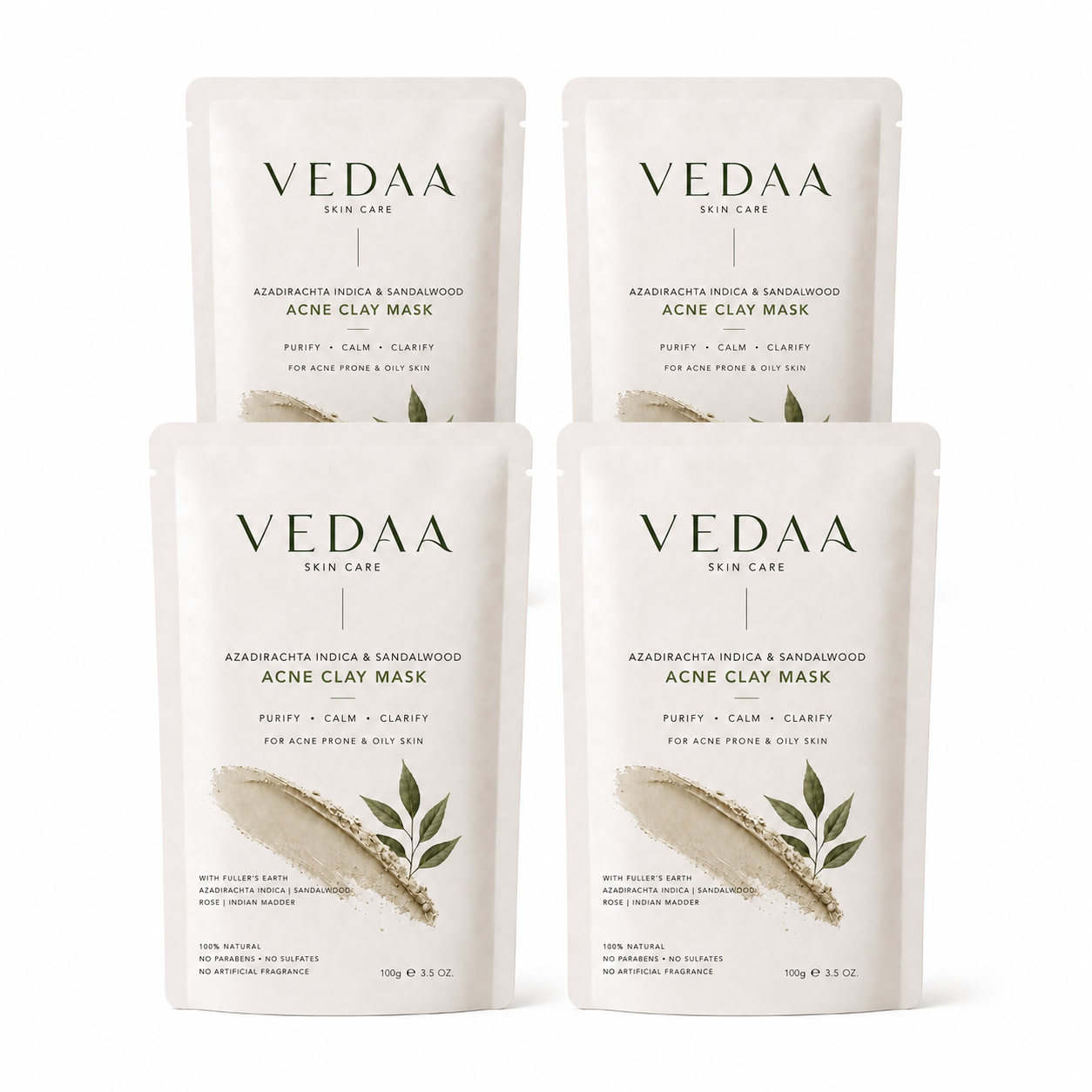 Vedaa Clarify Skin Reset Clay Treatment- Pack 4